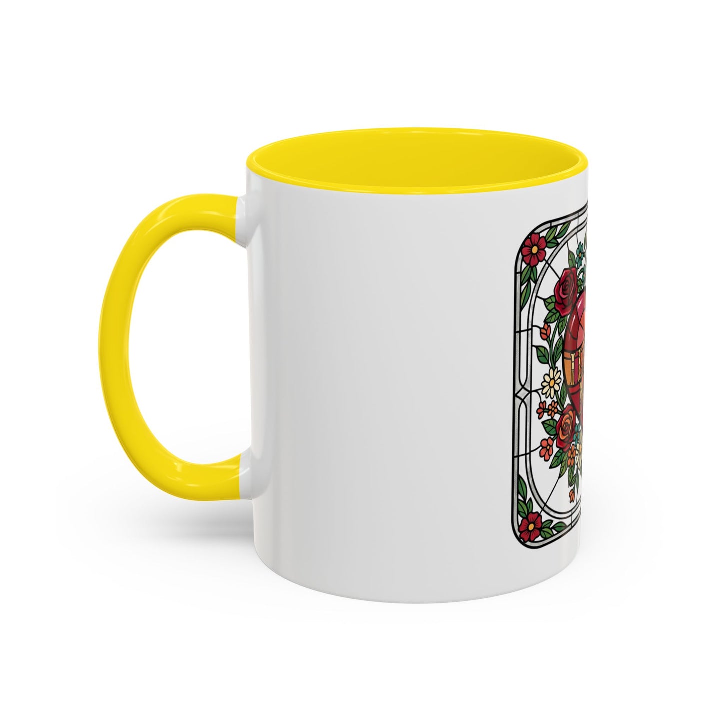 Love You Mama Stained Glass Heart Accent Coffee Mug