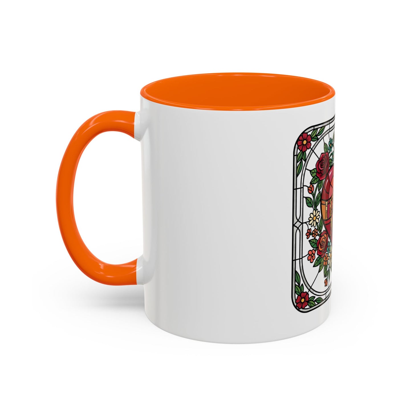 Love You Mama Stained Glass Heart Accent Coffee Mug