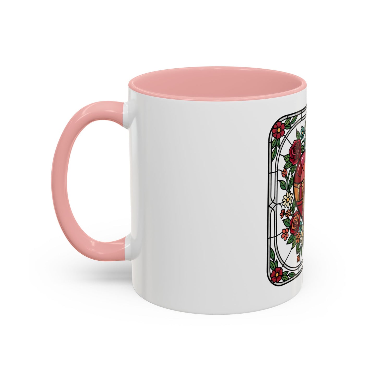 Love You Mama Stained Glass Heart Accent Coffee Mug