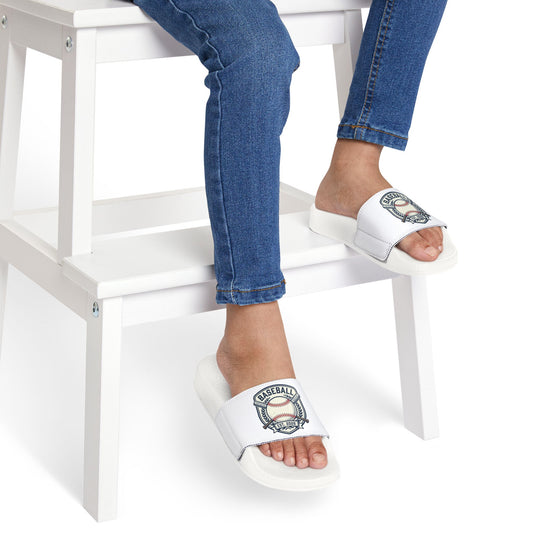 Youth Baseball Slide Sandals – “Home Run” Removable-Strap Slides