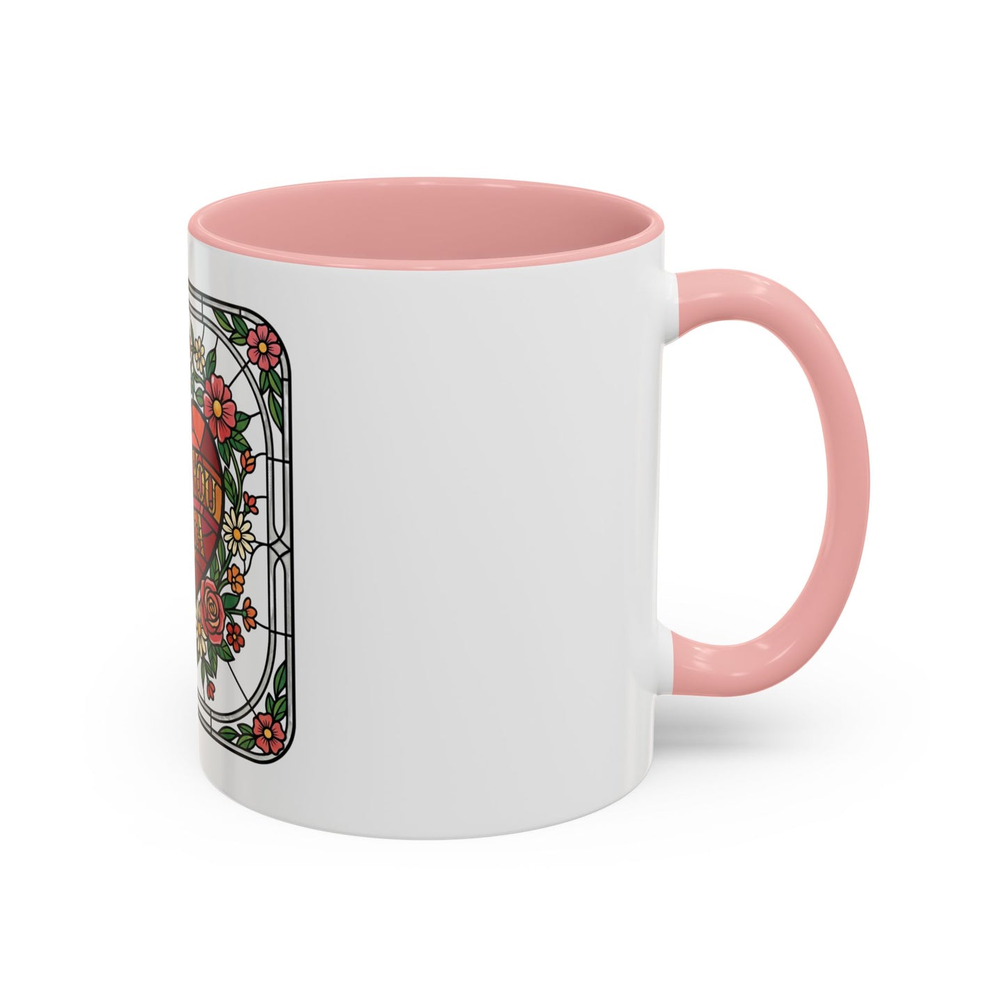Love You Mama Stained Glass Heart Accent Coffee Mug