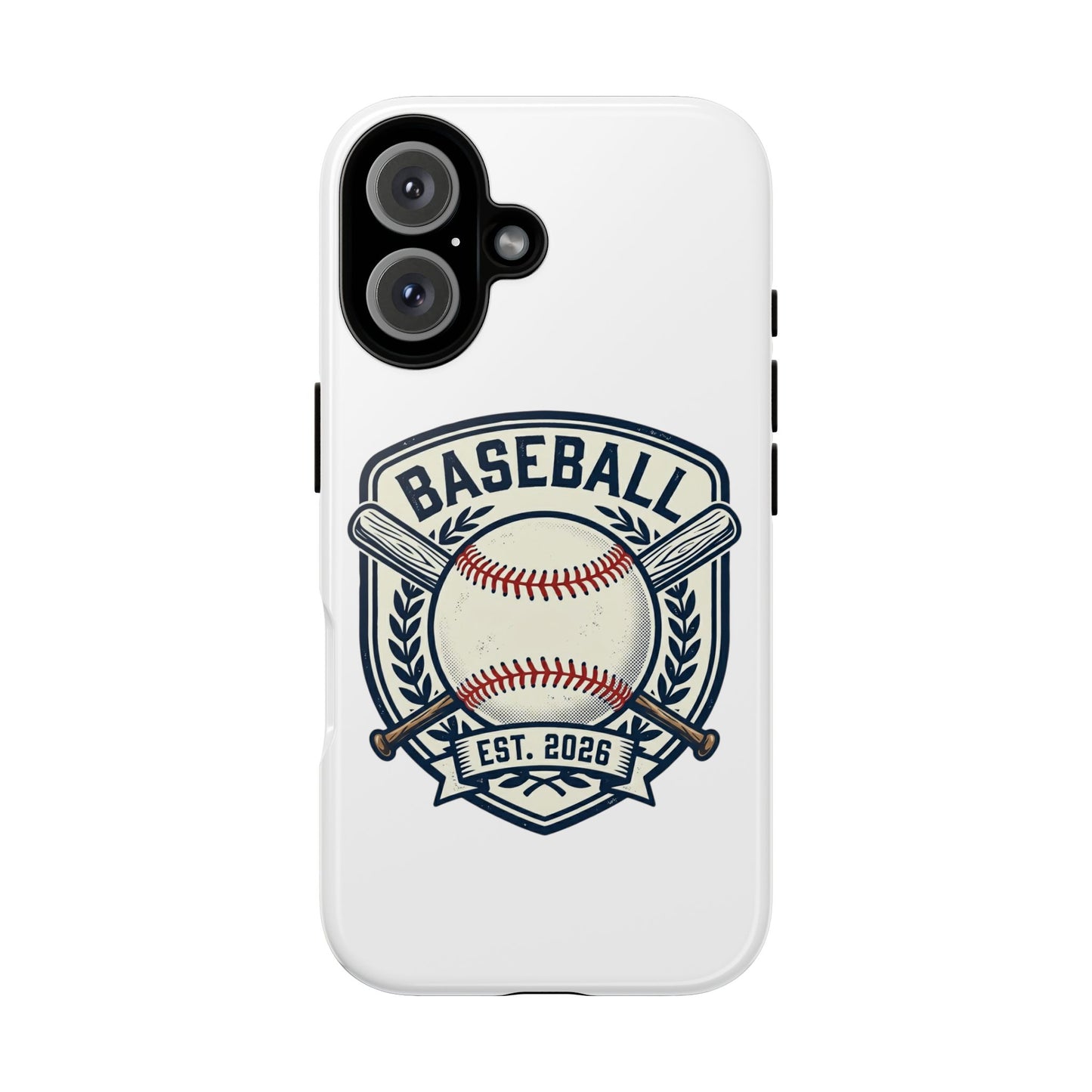 Baseball Emblem Phone Case — Vintage Ball & Bats Protective Cover