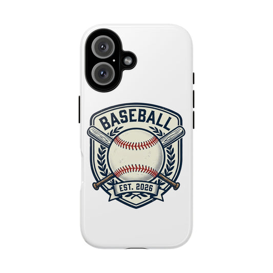 Baseball Emblem Phone Case — Vintage Ball & Bats Protective Cover