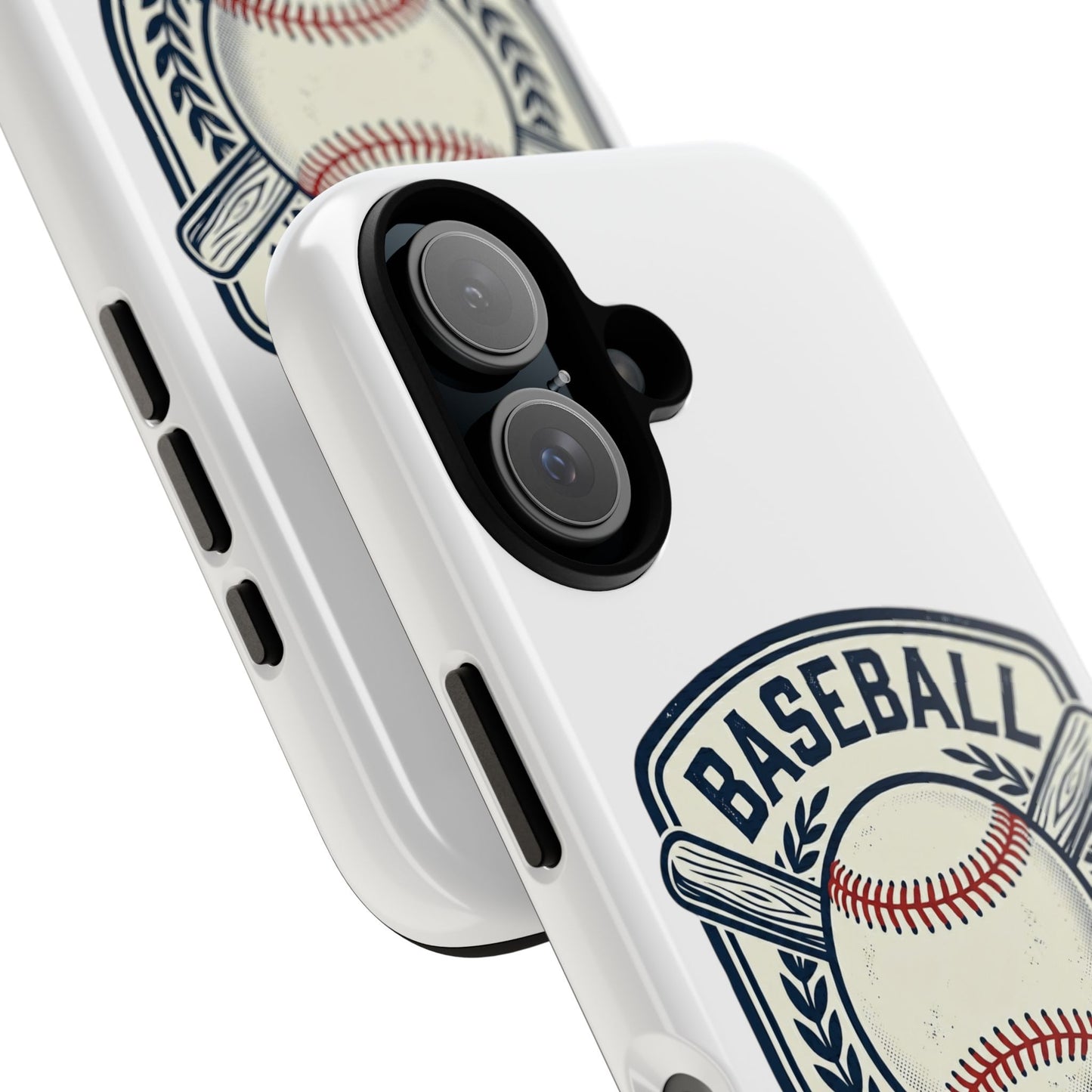 Baseball Emblem Phone Case — Vintage Ball & Bats Protective Cover