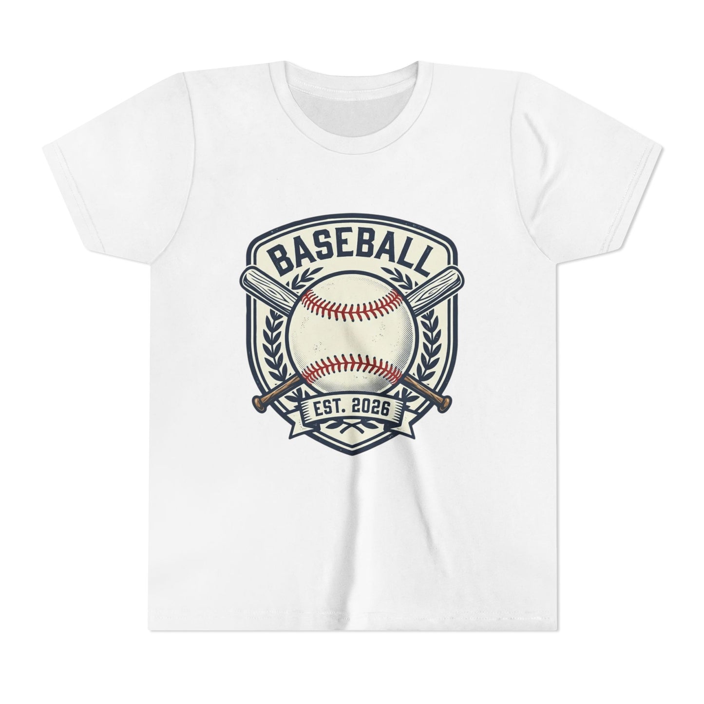 Youth Baseball Tee "Baseball Est. 2026" - Kids Baseball Shirt