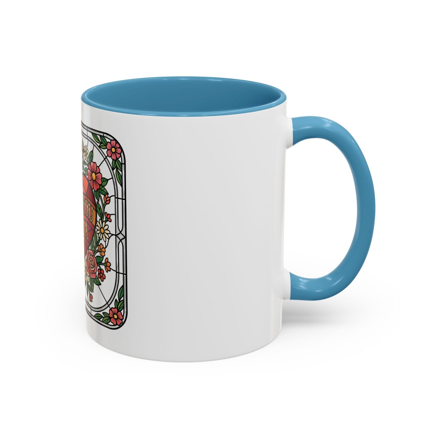 Love You Mama Stained Glass Heart Accent Coffee Mug