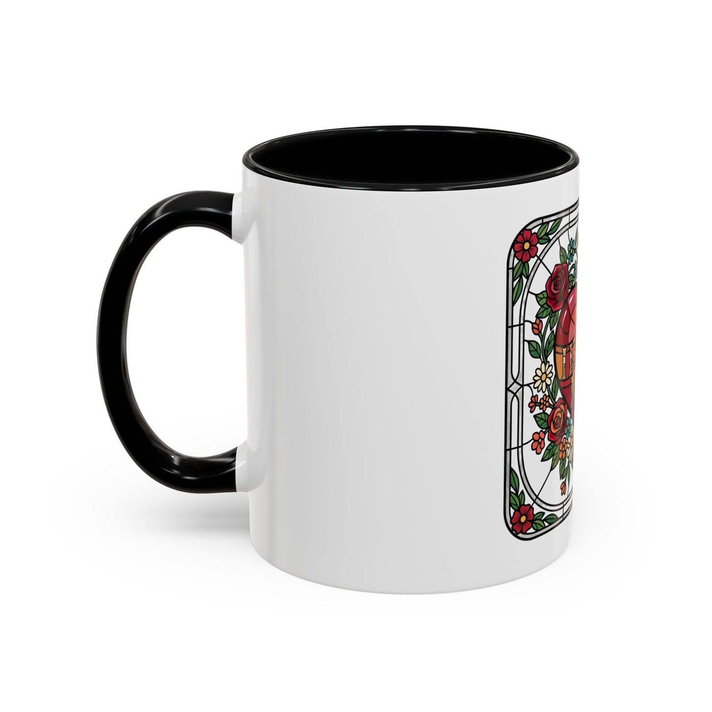 Love You Mama Stained Glass Heart Accent Coffee Mug