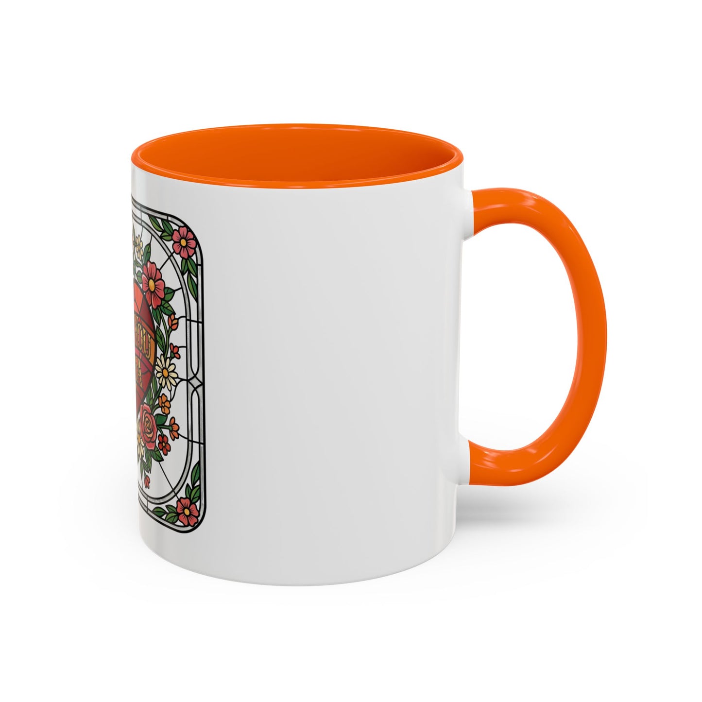 Love You Mama Stained Glass Heart Accent Coffee Mug